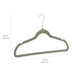 Amazon Basics Slim, Velvet, Non-Slip Suit Clothes Hangers, Gray/Silver - Pack of 30