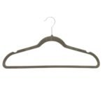 Amazon Basics Slim, Velvet, Non-Slip Suit Clothes Hangers, Gray/Silver - Pack of 30