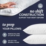 Beckham Hotel Collection Bed Pillows Standard / Queen Size Set of 2 - Down Alternative Bedding Gel Cooling Pillow for Back, Stomach or Side Sleepers