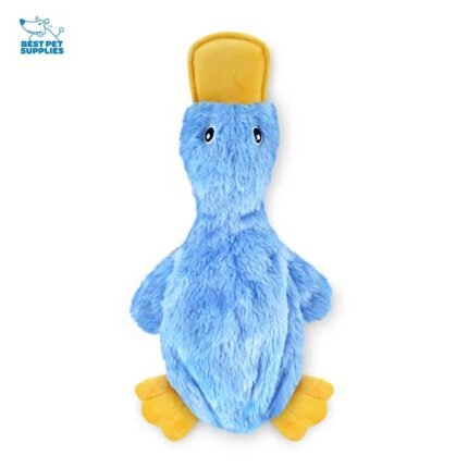 Best Pet Supplies Crinkle Dog Toy for Small, Medium, and Large Breeds, Cute No Stuffing Duck with Soft Squeaker, Fun for Indoor Puppies and Senior Pups, Plush No Mess Chew and...