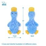 Best Pet Supplies Crinkle Dog Toy for Small, Medium, and Large Breeds, Cute No Stuffing Duck with Soft Squeaker, Fun for Indoor Puppies and Senior Pups, Plush No Mess Chew and...