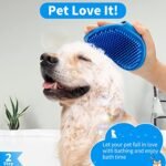 Comotech 3PCS Dog Bath Brush | Dog Shampoo brush | Dog Scrubber for Bath | Pet-Dog Bath Massage Brush Scrubber | Dog Shower/Grooming/Washing Brush with Adjustable Ring Handle...