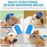 Comotech 3PCS Dog Bath Brush | Dog Shampoo brush | Dog Scrubber for Bath | Pet-Dog Bath Massage Brush Scrubber | Dog Shower/Grooming/Washing Brush with Adjustable Ring Handle...