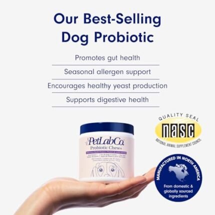 PetLab Co. Probiotics for Dogs - Support Gut Health, Itchy Skin, Seasonal Allergies, and Yeast with Each Tasty Chew - Dog Probiotics - Safe for Small, Medium and Large Dogs -...