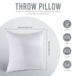 Utopia Bedding Throw Pillows Insert (Pack of 2, White) - 18 x 18 Inches Bed and Couch Pillows - Indoor Decorative Pillow